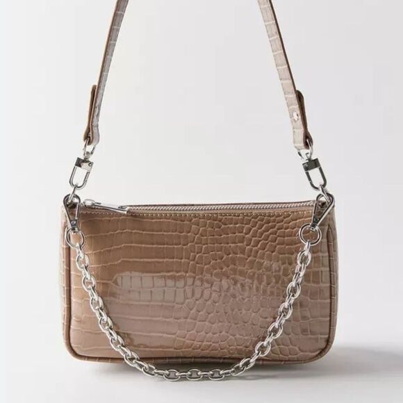 NWOT UO Rosie Chain Baguette Bag in Brown OS - Picture 1 of 14